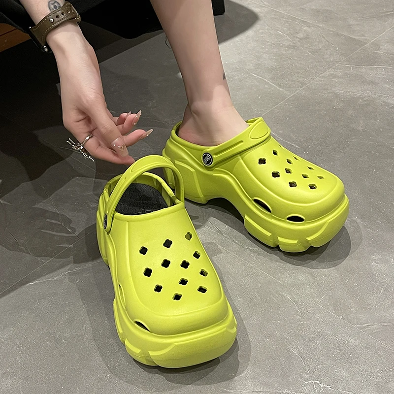 Summer Women Sandals 8cm Beach Shoes for Women Clogs Garden Slippers for Girl Platform Sandals Women Shoes Sandalias De Mujer