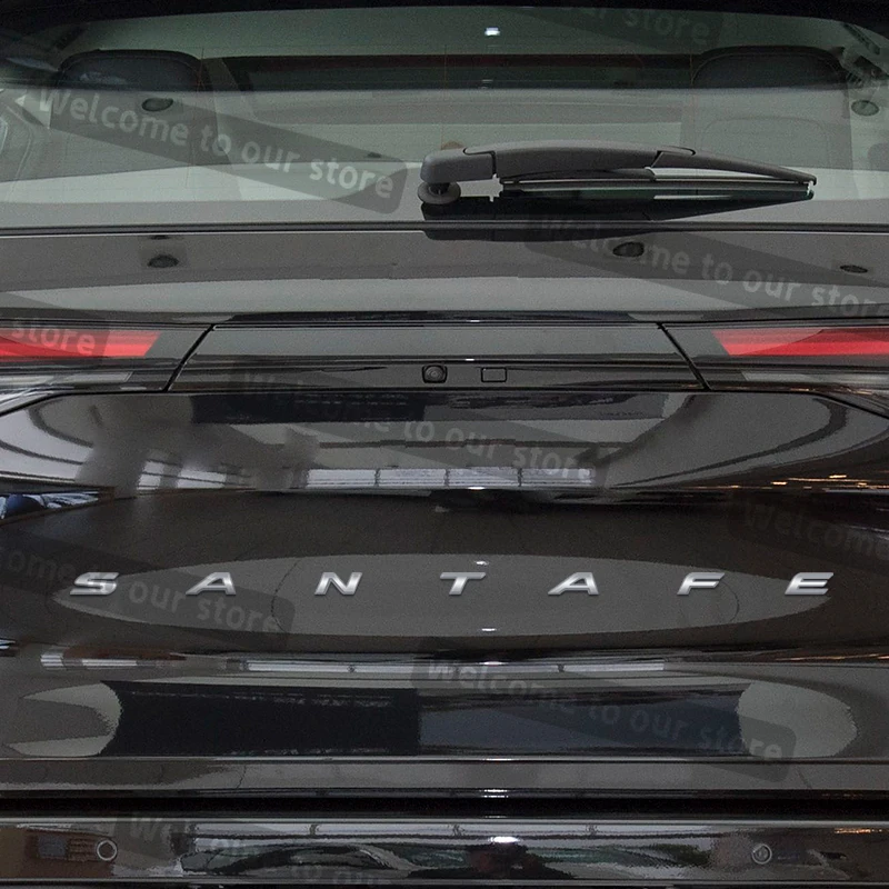 Фото 3D металлический Стайлинг автомобиля для эмблемы Санта-Fe IX45 Hybrid SEL AWD FWD внедорожник наклейки задний багажник кузов значок аксессуары №2