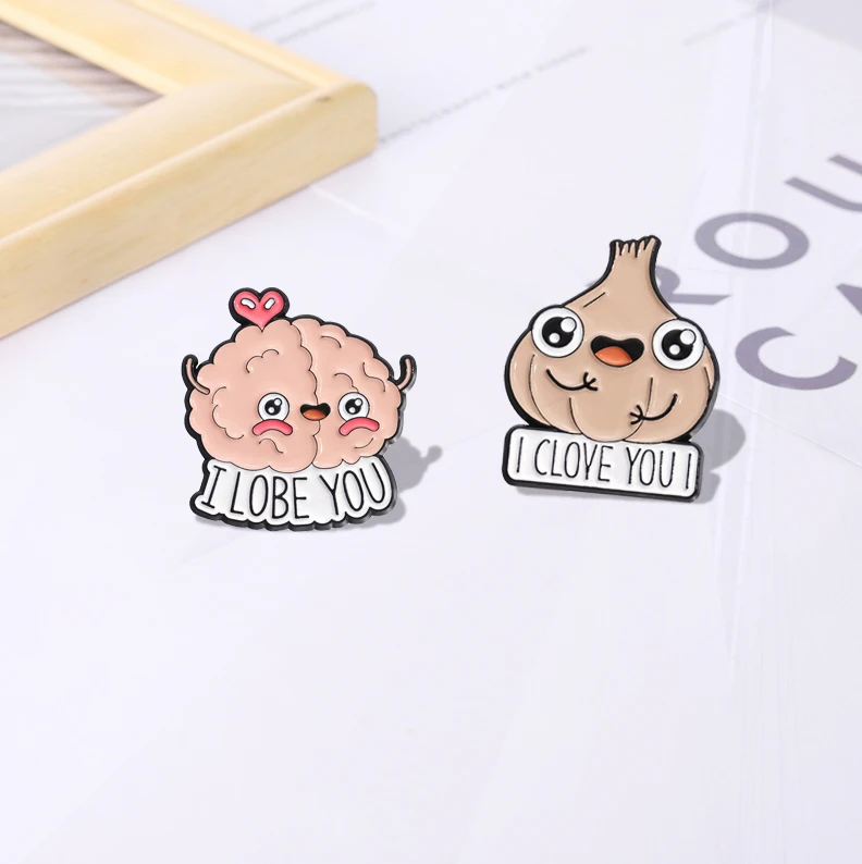 Забавная эмалированная брошь с изображением тыквы пищи подарка для детей