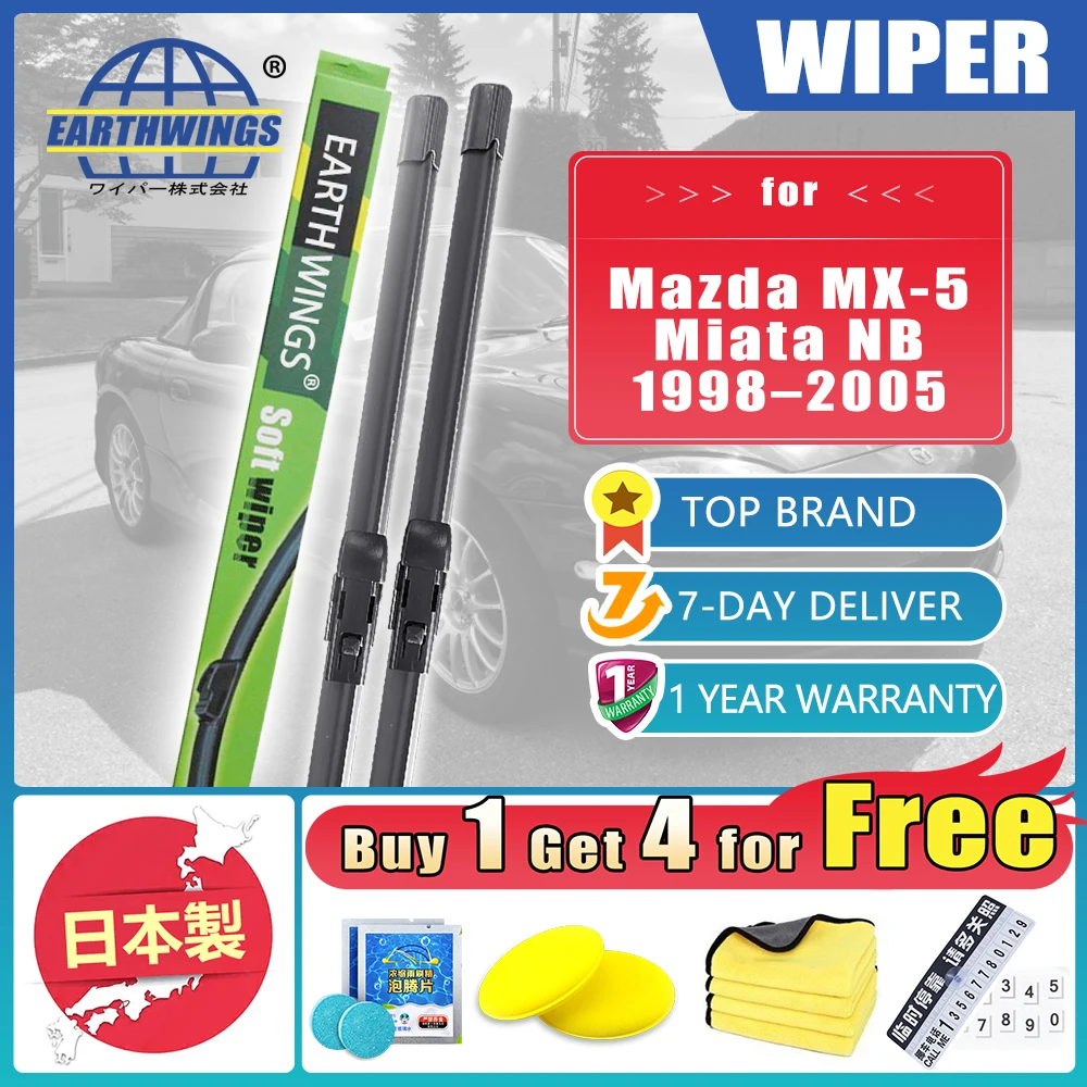 

For Mazda MX5 MX-5 NB Miata 1998 1999 2000~2005 Car Front Wiper Blades Brushes Cleaning Windscreen Windshield Window Accessories