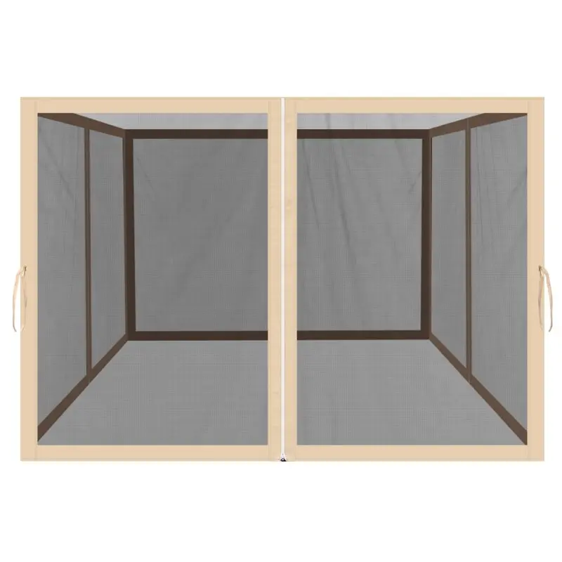 

Sunrise 10'Lx6.4'W Replacement Mosquito Netting for 10'x10' Folding Gezebo (Mesh Sidewalls ONLY), w/Zipper, 4 Pack (Beige)