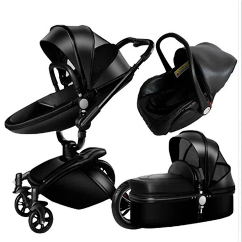 AGAPE High Landscape Baby Stroller 3 in 1 With Car Seat and Luxury Infant Set Newborn Trolley | Мать и ребенок