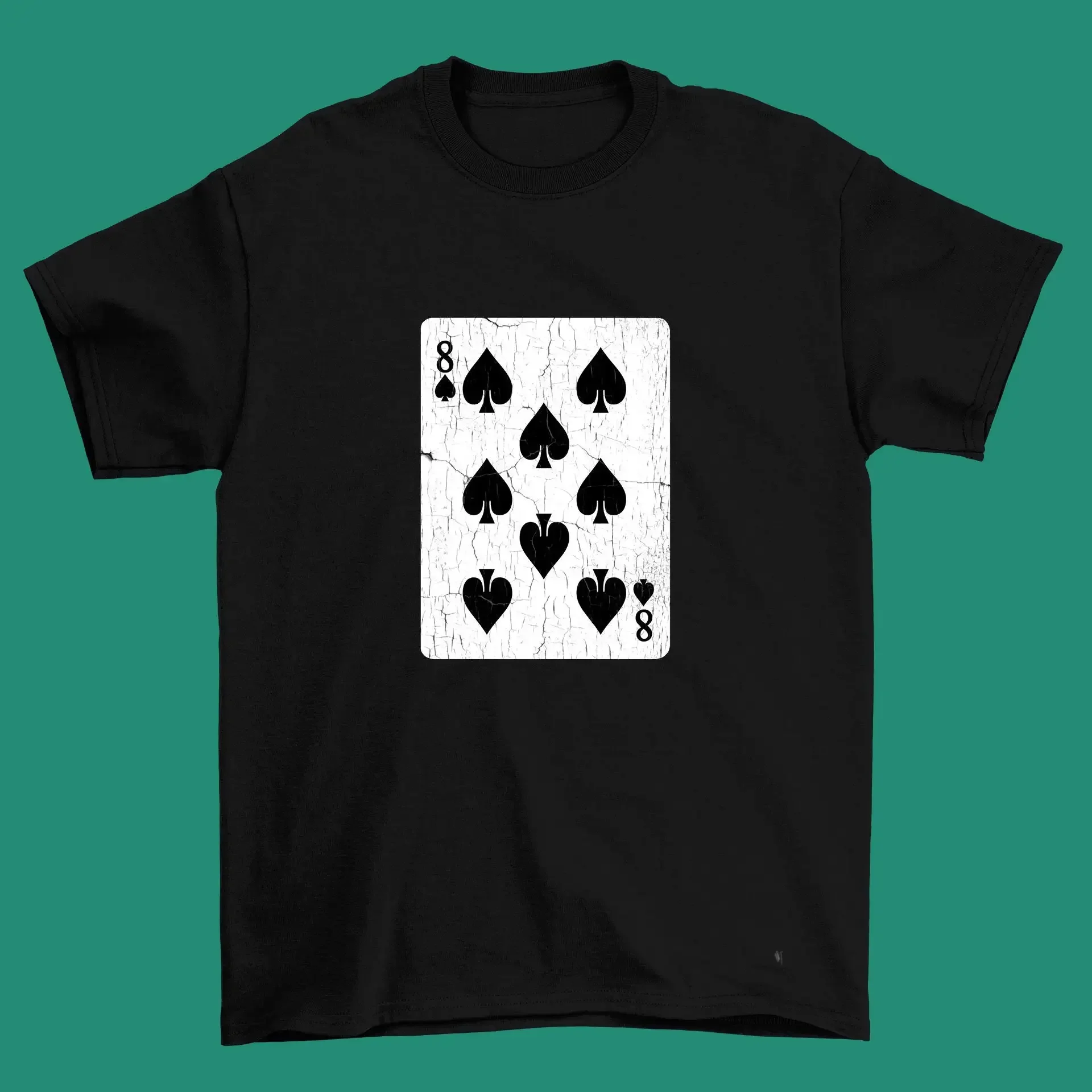 Фото Черная футболка 8 Of Spades, размер S 4XL, для взрослых, высокое качество, лучший вариант №1