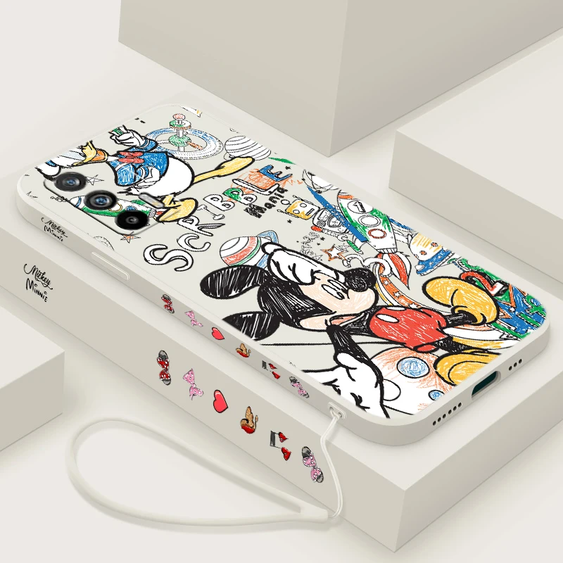 Disney семья Микки Мауса Для Realme Q5 GT Neo 5 3T 3 XT X3 C55 C30 C21Y C11 C2 Explorer Master жидкий левый Канат