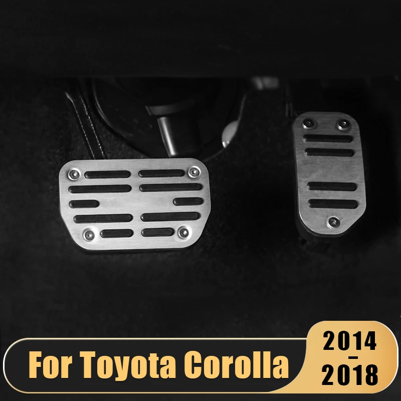 Toyota Corolla için E170 E160 2014-2016 2017 2018 araba pedalları ped kapakları gaz yakıt fren Footrest pedalı kapağı aksesuarları