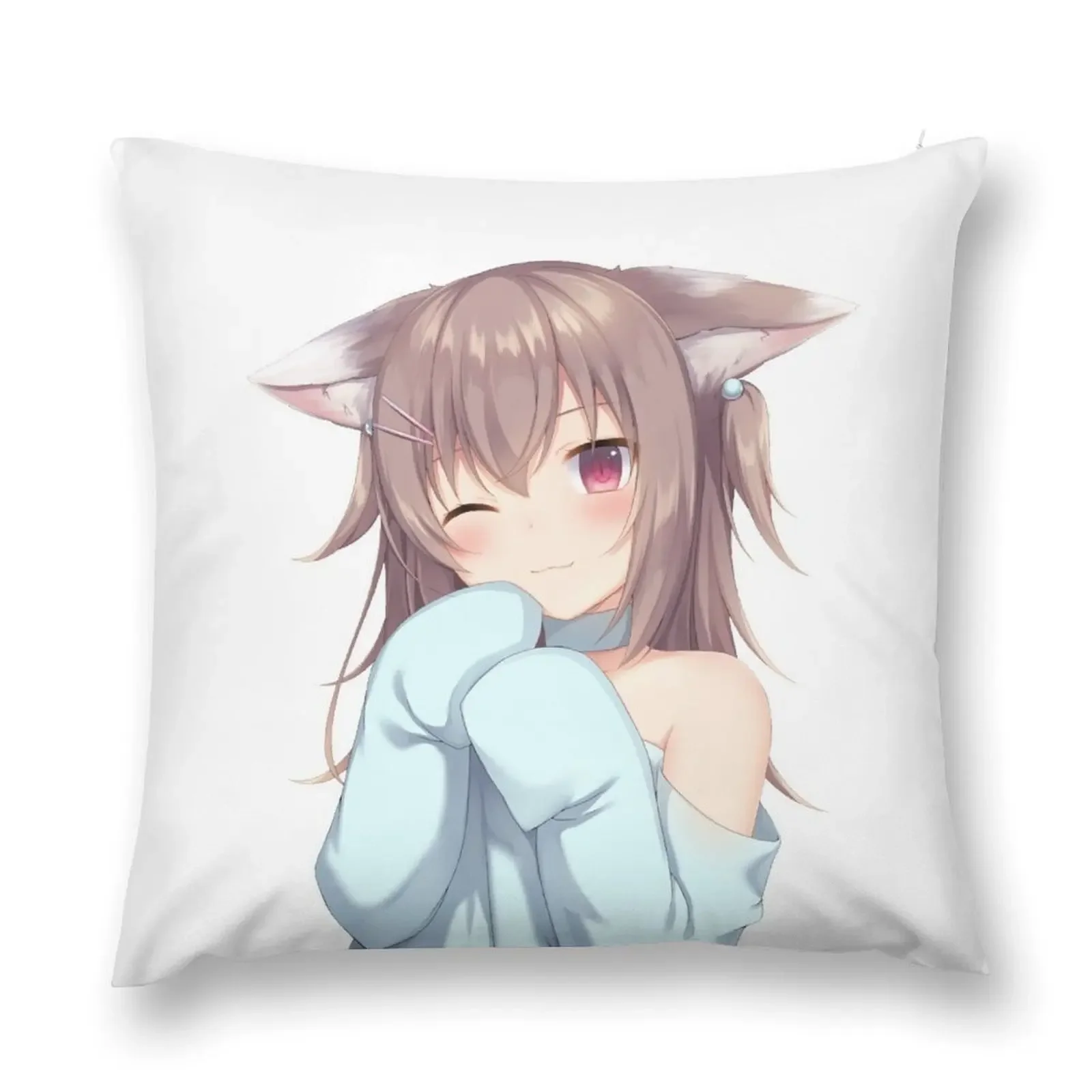 Очаровательная подушка с изображением кота Неко для девочек декоративная дивана