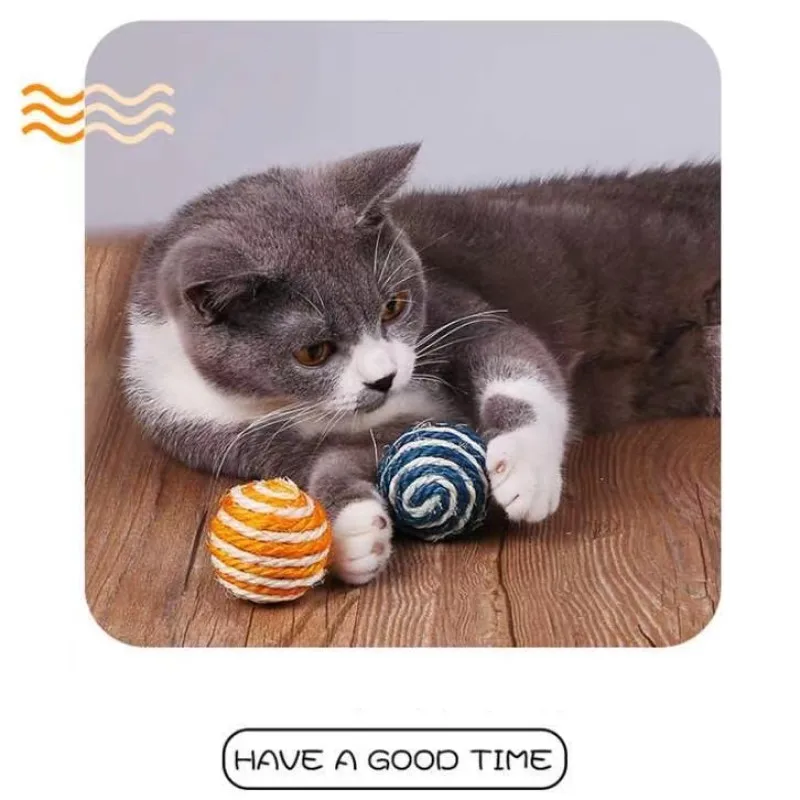 

New Sisal Ball Pets Cat Scraper Toys for Cats Catnip Chats Pet Supplies Goods Accessories Scratcher Products Home Garden