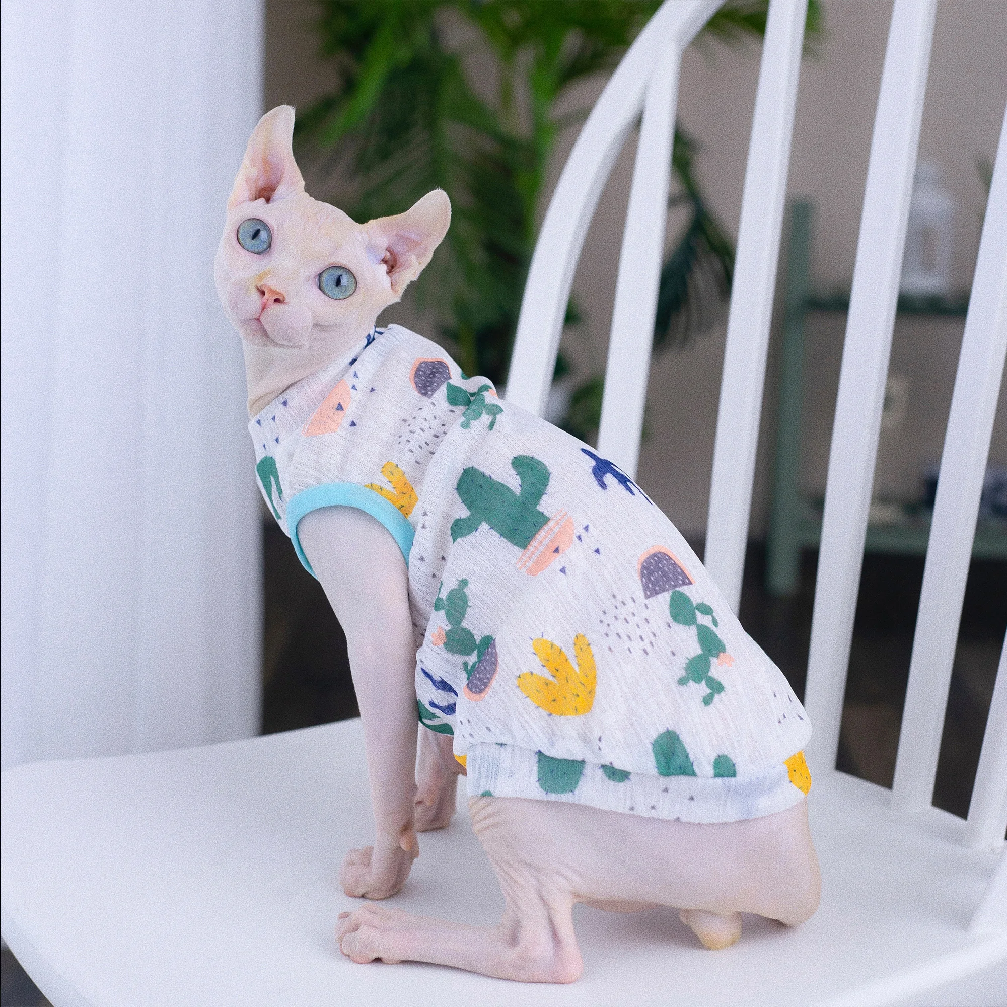 Сверхтонкая летняя футболка для кошек Sphynx мягкий хлопковый жилет без рукавов