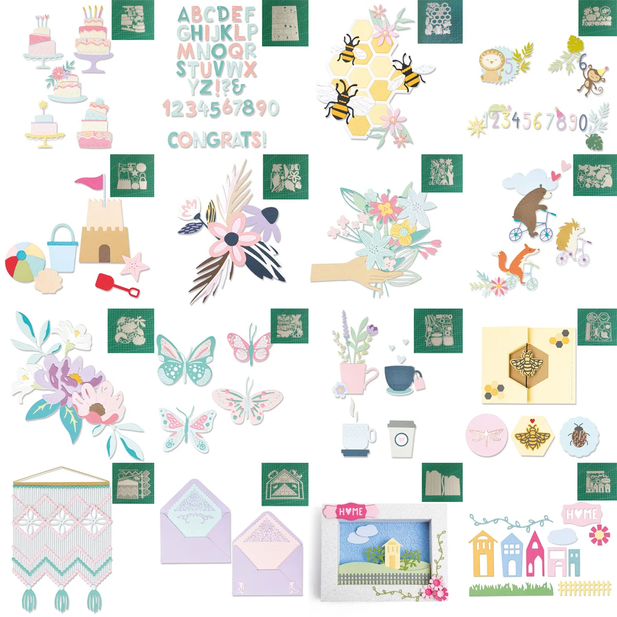 

New Spring Scene Metal Cutting Dies No Stamp for DIY Scrapbooking Craft Stencil Decoration Embossed Paper Card Making Die Cut