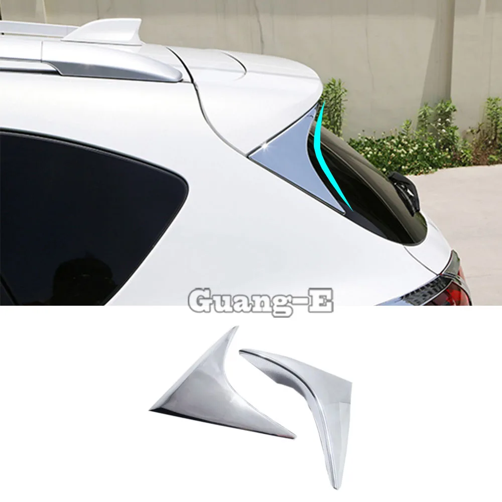 

For Mazda CX-5 CX5 2012 2013 2014 2015 2016 Car Body Matte ABS Rear Tail Spoiler Side Triangle Molding Window Bezel Trim 2pcs