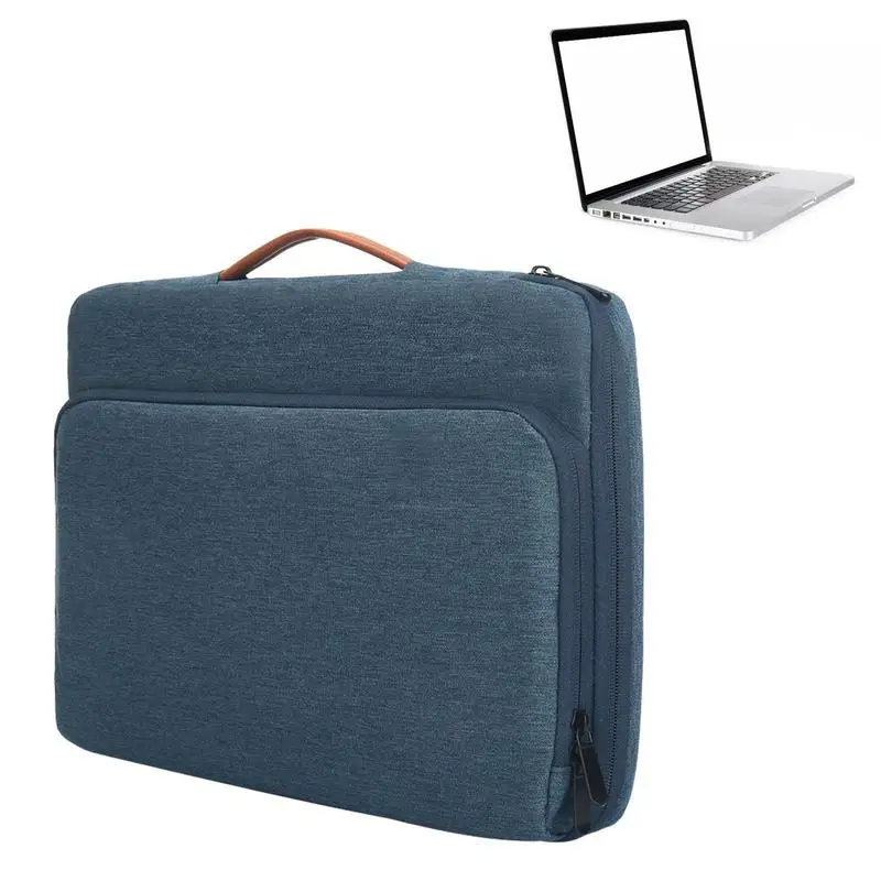 

Дорожный портфель с ручкой, влагозащищенная вместительная сумка-мессенджер для ноутбука 14 дюймов с поролоновой подкладкой и эргономичной ...