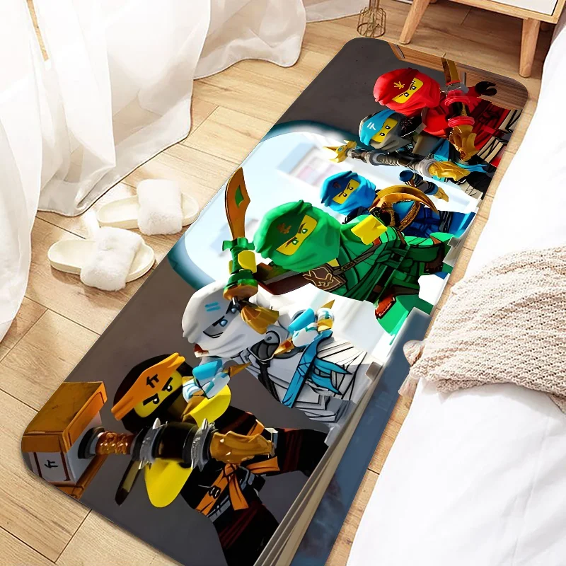 Коврик для двери с героями мультфильмов N-ninjagos нескользящий моющийся кухонный