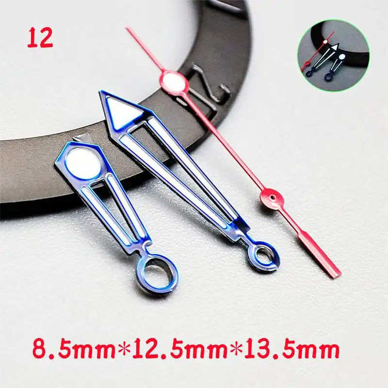 Mod Watch Parts Blue Green Luminous Red Gold Watch Hands Pointer Fits for OMG SKX NH35 NH36 NH38 4R 7S Movement