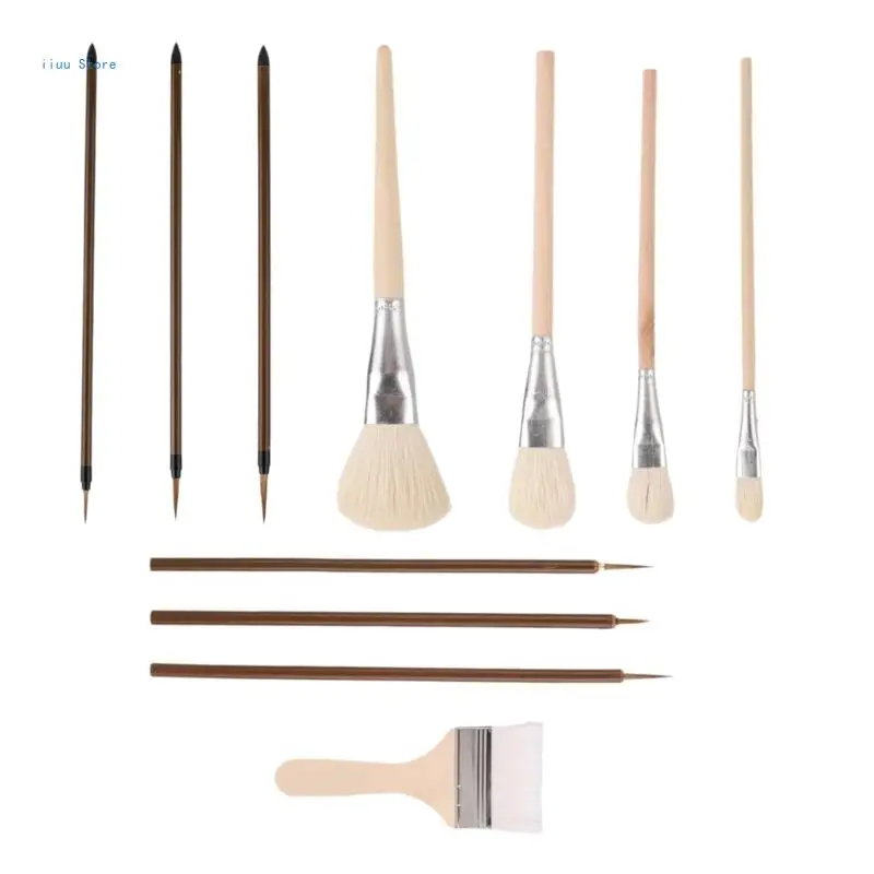 11x художественные кисти керамические акриловые для акварельной краски