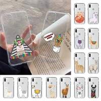 babaite llama alpaca phone case for iphone 11 12 13 mini pro xs max 8 7 6 6s plus x 5s se 2020 xr cover