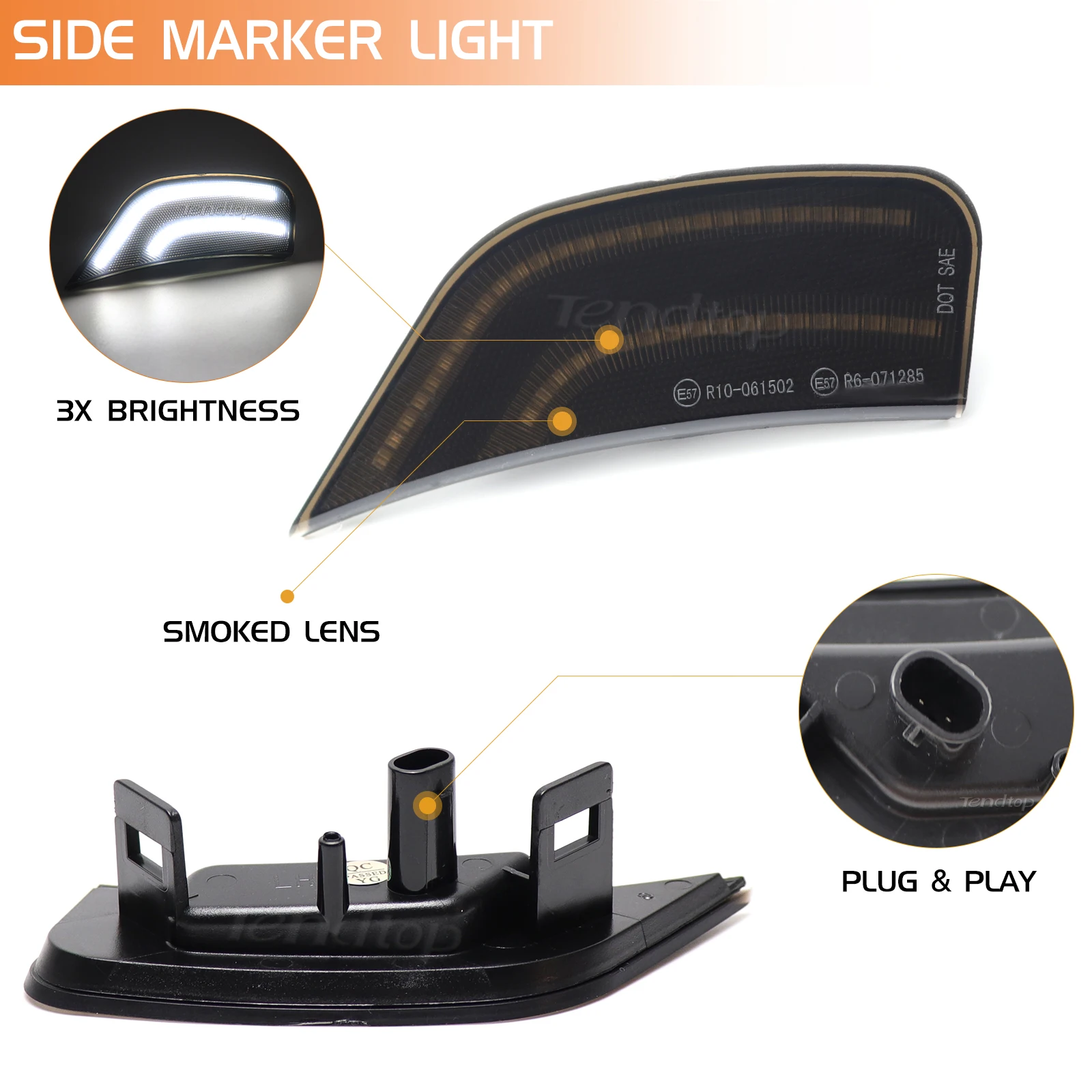 Светодиодные передние боковые габаритные фонари янтарного цвета подходят для