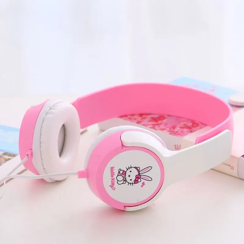

Новинка, проводная гарнитура Sanrios Kawaii Hello Kittys Y2K с креплением на голову, игровая гарнитура для девочек в мультяшном стиле, Высококачественная шумоподавляющая гарнитура