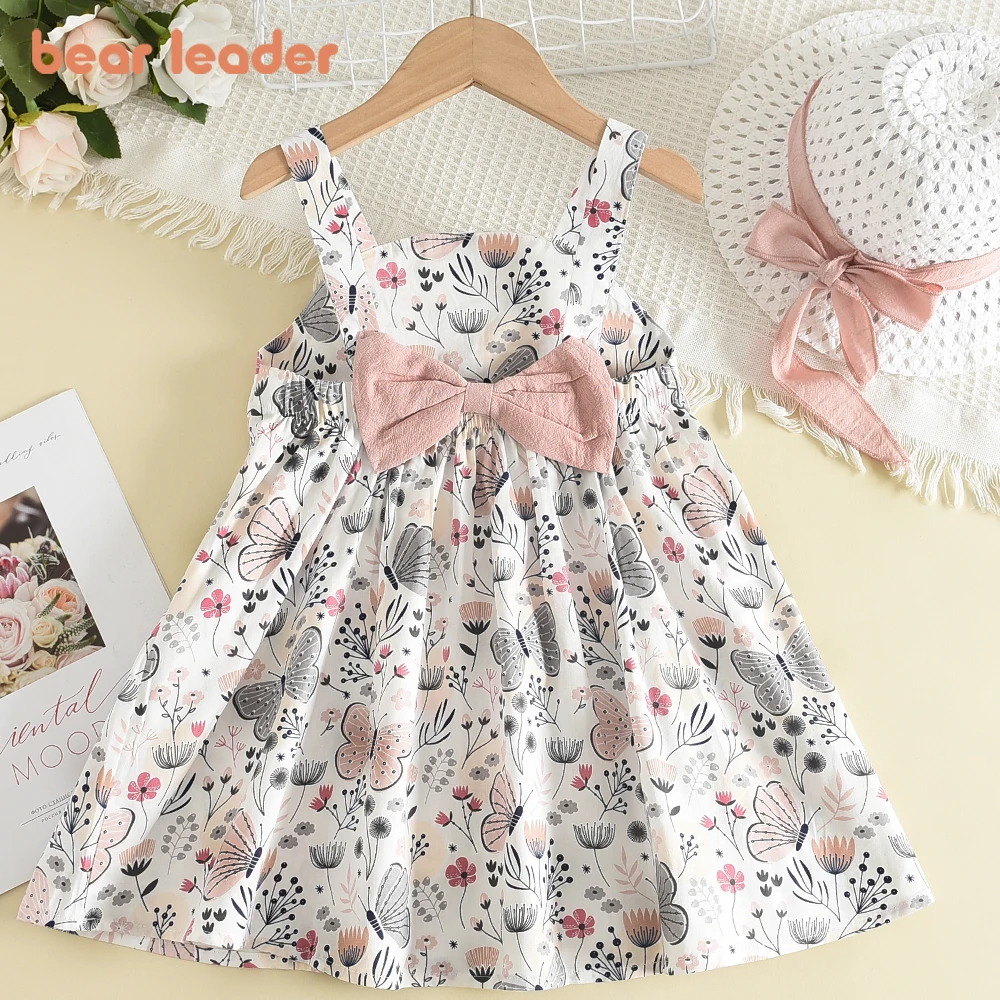 Bear Leader Toddler Baby Princess Dresses 2022 New Summer Newbron Baby Flowers Dresses Floral Costumes Kids Girls Cute Vestidos