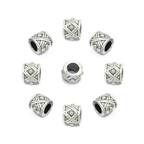 Серебряные металлические бусины YuenZ 15 шт.