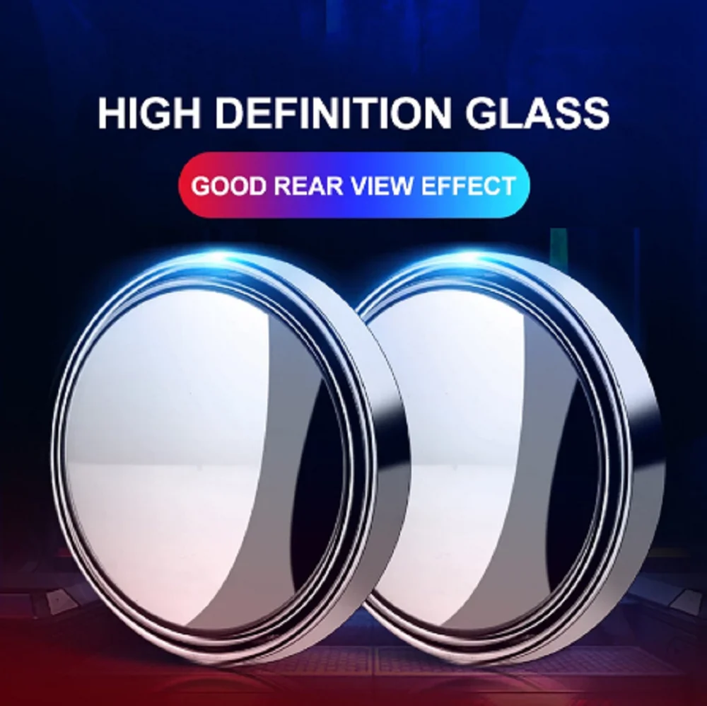 

1pcs Automobile Rearview Mirror Auxiliary Vision Blind Zone Mirror Rimless Small Round Mirror Reversing Wide Angle Mirror