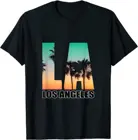 Дизайнерская футболка Los Angeles с изображением пальмы и заката бульвара