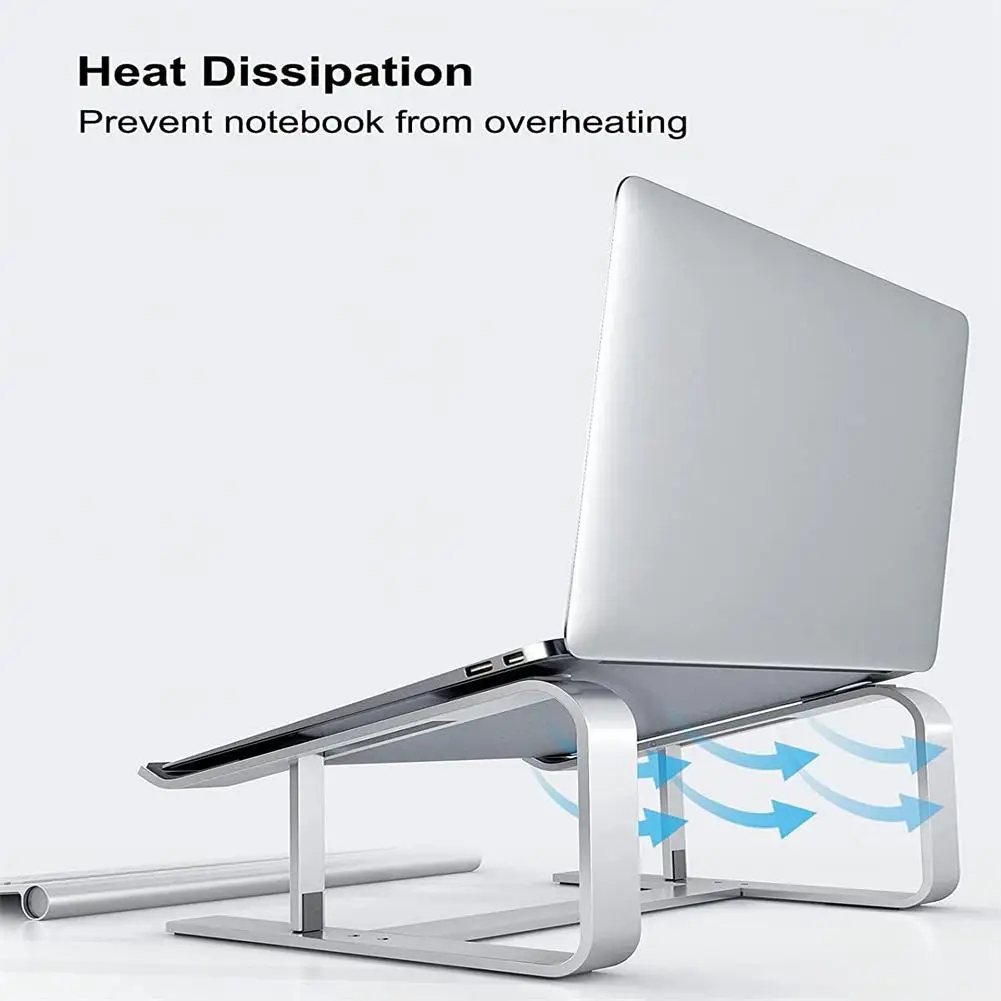 

1 Pcs Laptop Stand Hollowed Heat Dissipation Riser Bracket For Desk Ergonomic Aluminum Holder For Notebook Computers