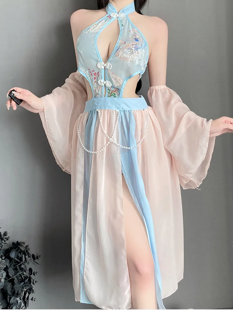 Сексуальный перспективный древний костюм платье ханьфу винтажное колье с