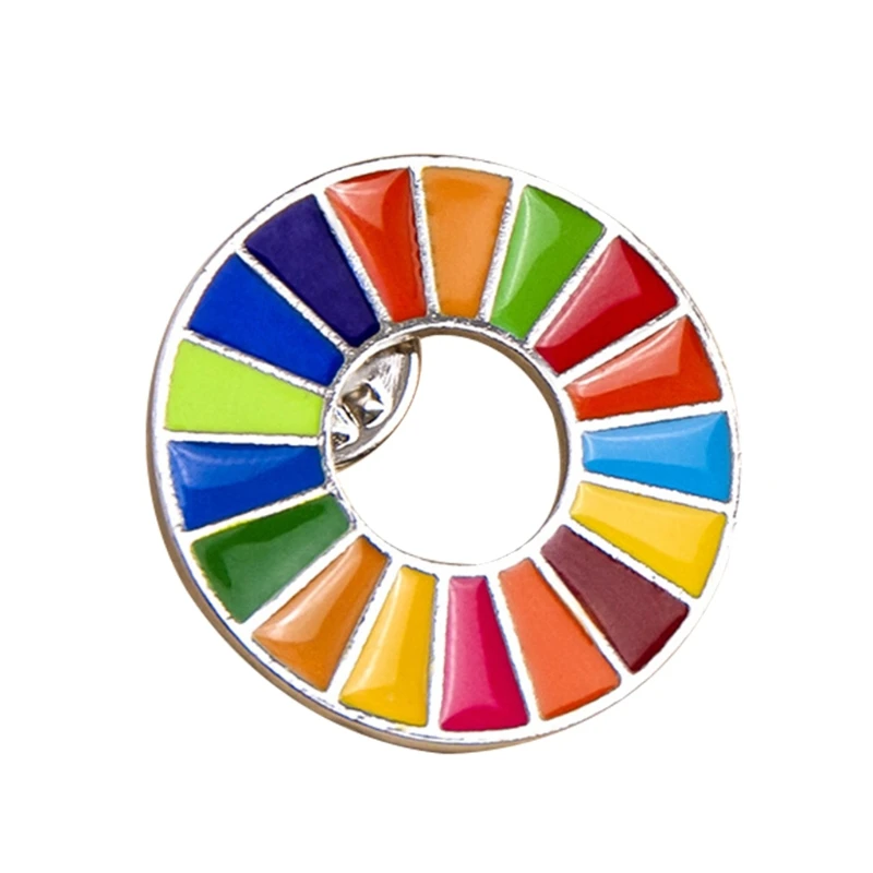 

Брошь с радужной булавкой SDGs для целей устойчивого развития
