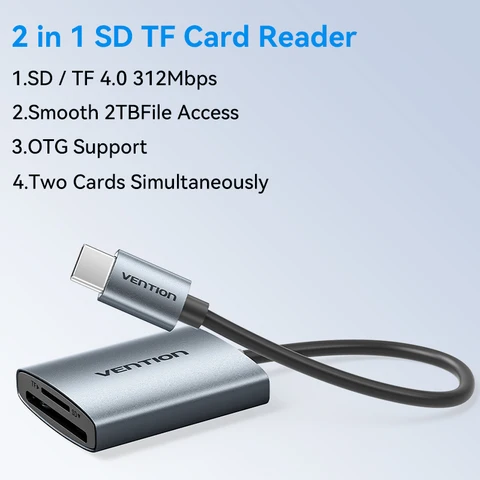 Vention SD 4.0 Картридер USB 3.0