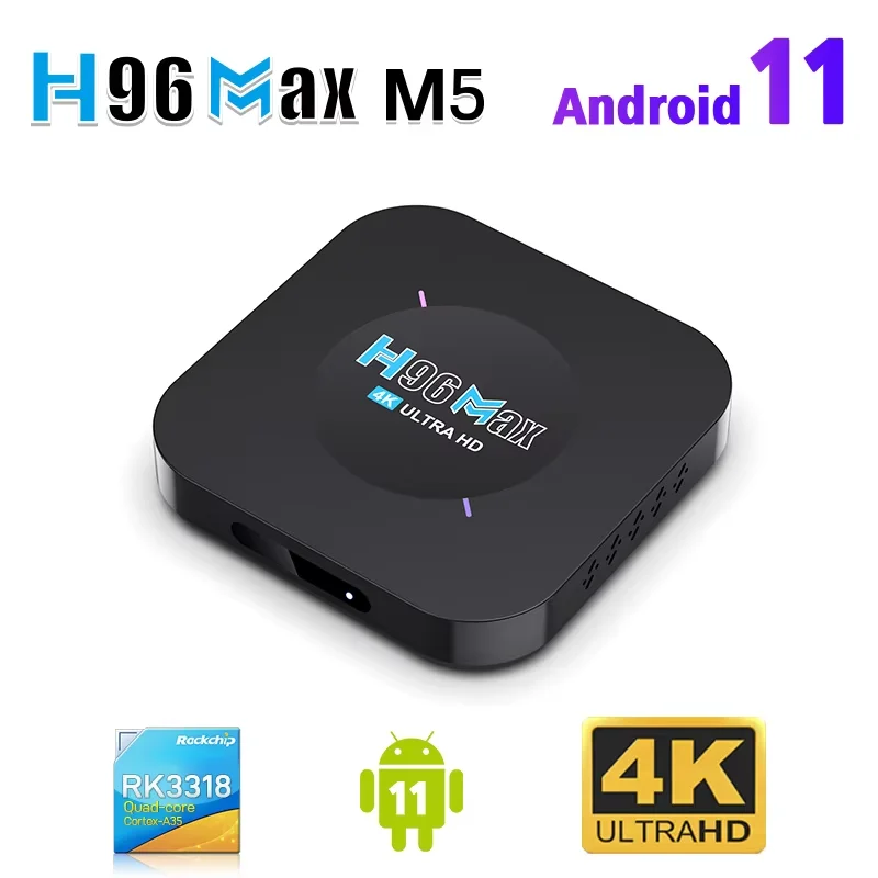 Поддержка 4K ULTRA HD h96 Max Android 11 tv box 2 Гб ОЗУ Rockchip RK3318 HDR 4k smart android