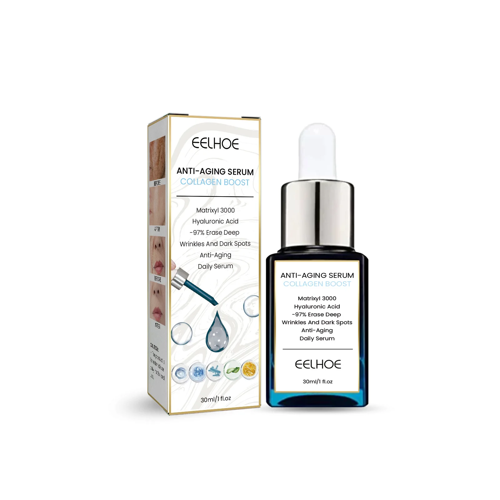 

Instant Effective Anti-ageing Anti-wrinkle Facial Serum Collagen Remove Fine Lines Around Eyes Crow Feet Face Essence Skin Care