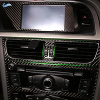car styling carbon fiber middle console air vent outlet cover trim for audi a4 b8 2009 2010 2011 2012 2013 2014 2015 2016