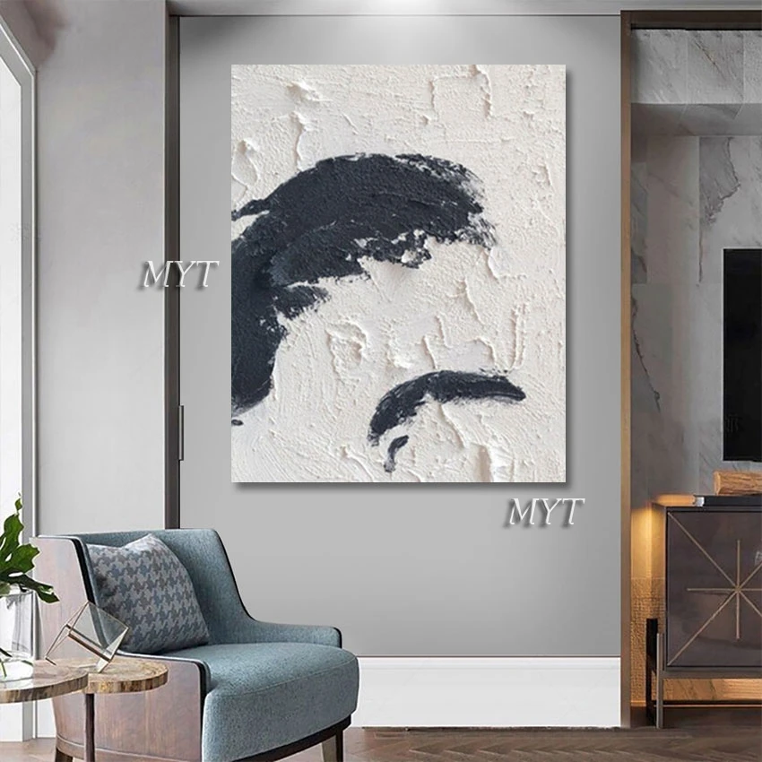 100% ручная работа абстрактный нож Толстая текстурированная картина маслом на