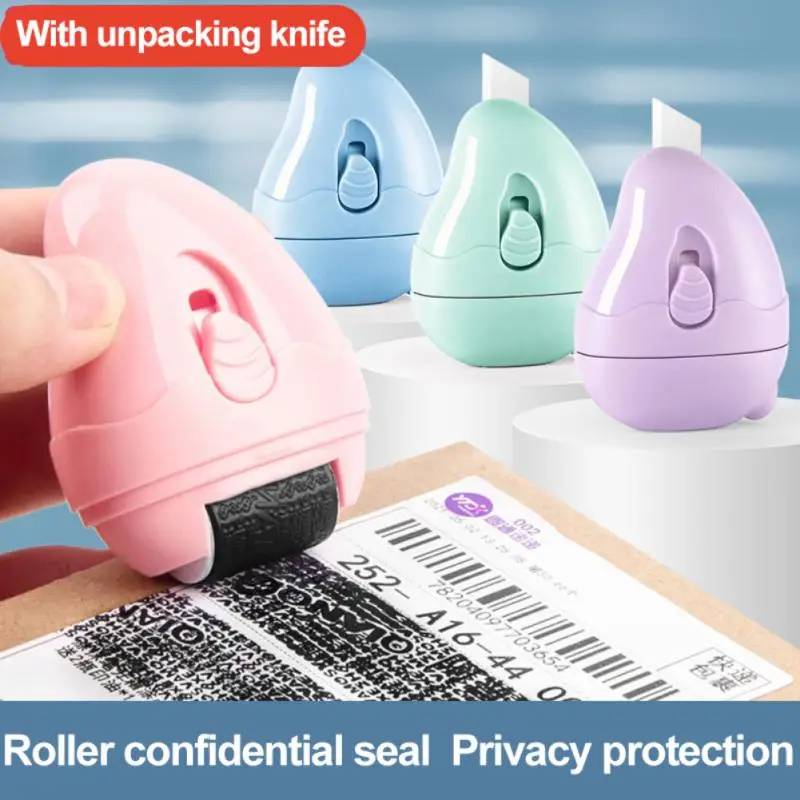 

Stamp Seal Roller Theft Protection Roller Stamp With Rope For Privacy Confidential Data Guard Your Security Stamp Roller Privacy
