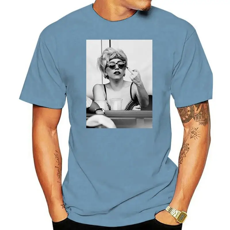 

Винтажная ретро-футболка с откидной крышкой Леди Гага пальчиковая птица