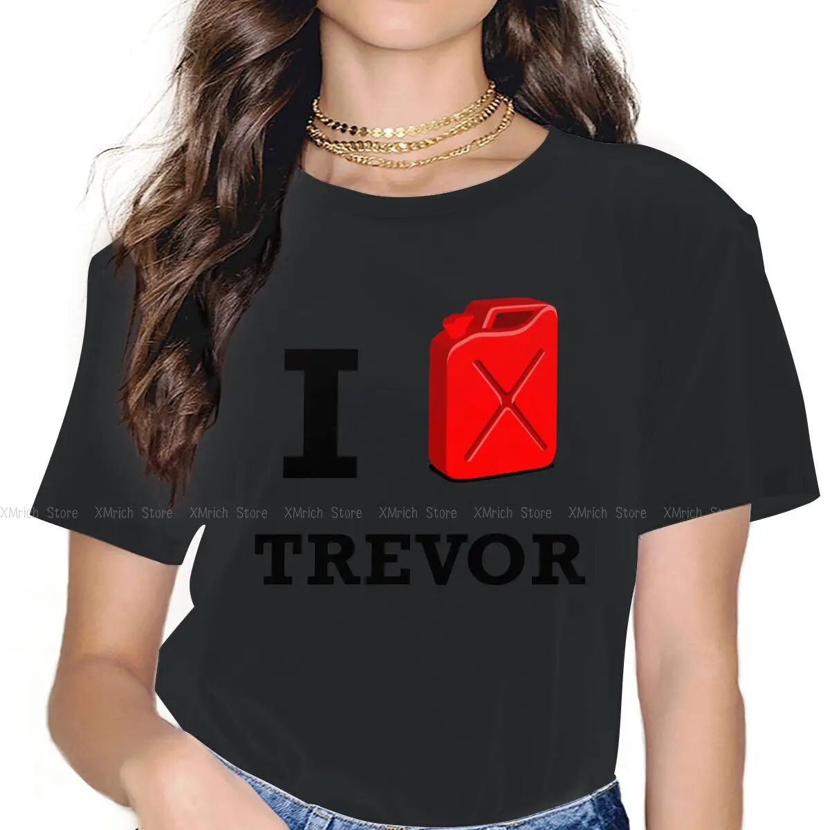 

I Love Trevor Feminine Shirts GTA Grand Theft Auto Game Oversized T-shirt Kawaii Vintage Female Top
