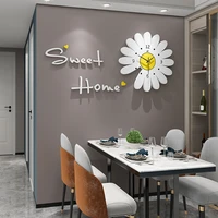 little daisy web celebrity clock wall clock creative contracted sitting room supe european style home decoration acrylic clock