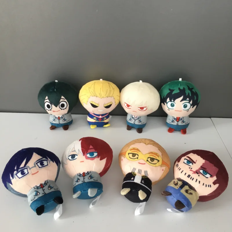 10cm My Hero Academia Animation Plush Pendant Toys for Kids Iida Tenya Endeavour All For One Amajiki Tamaki Asui Tsuyu Cute Doll