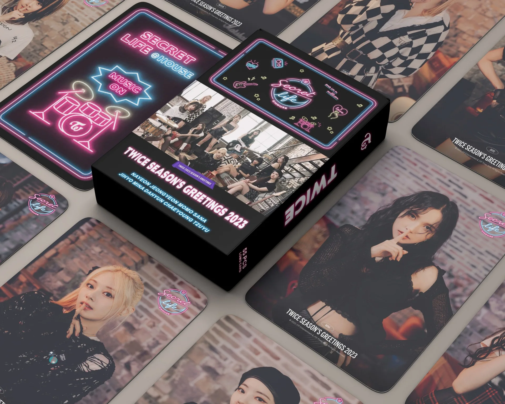 

55PCS Kpop Girl Group Twice Season's Greetings 2023 Lomo Cards New Photo Album K-pop Photocard Lomo Card Bookmarks Fans Gift