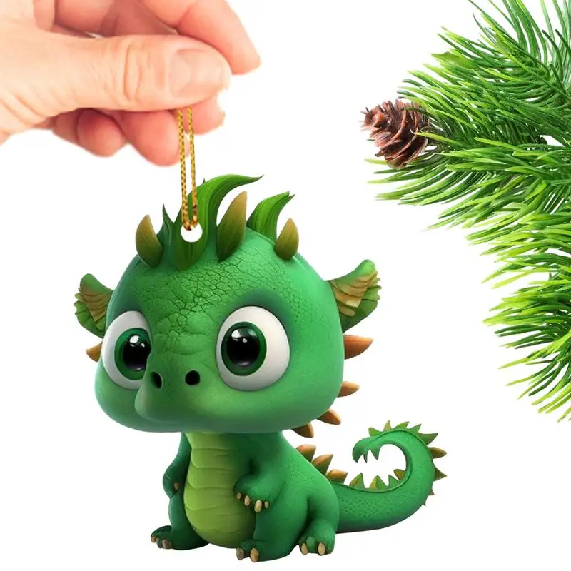 Украшения в виде динозавров для рождественской елки 2D зимний фестиваль