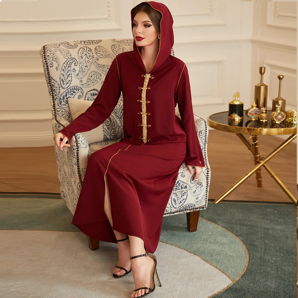 Абайи из дубай, Турция Кафтан хиджаб мусульманское платье Исламская одежда макси платья Абая для женщин халат Musulman De режим Djellaba Femme