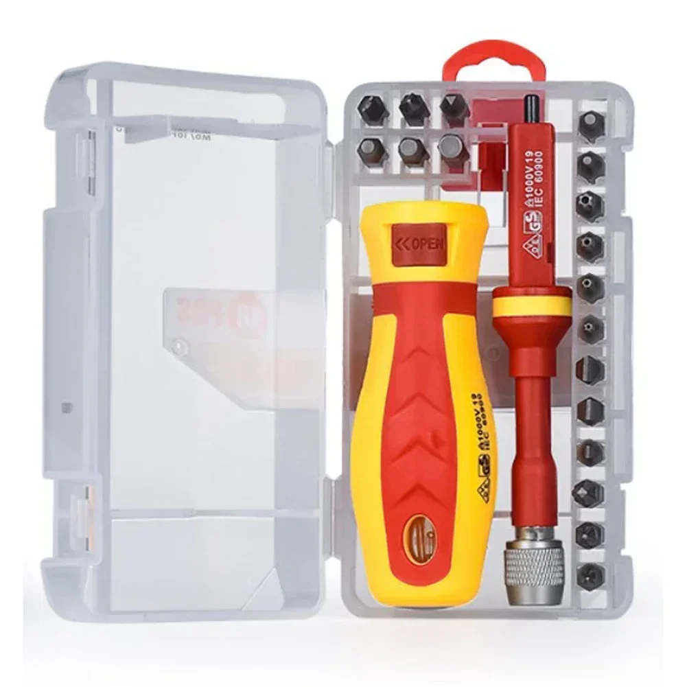 Набор Магнитных отверток 18 в 1 1000 В шлицевые крестовые звездообразные биты для