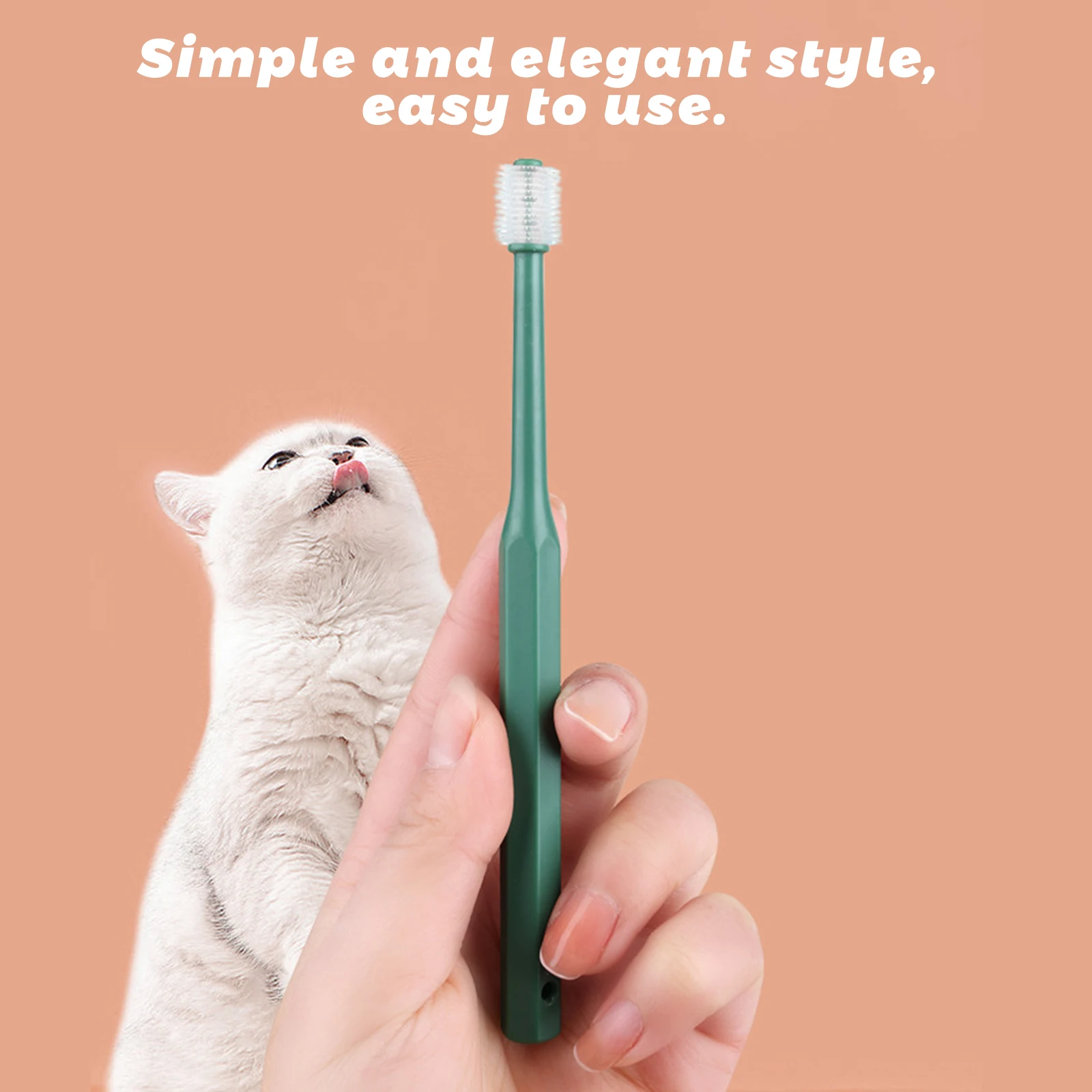

Dog Toothbrush Pet Toothbrush Pet Shop 15.5*1.3cm 2 Pcs For Cats And Dogs Multiple Directions Soft Touch Brand New