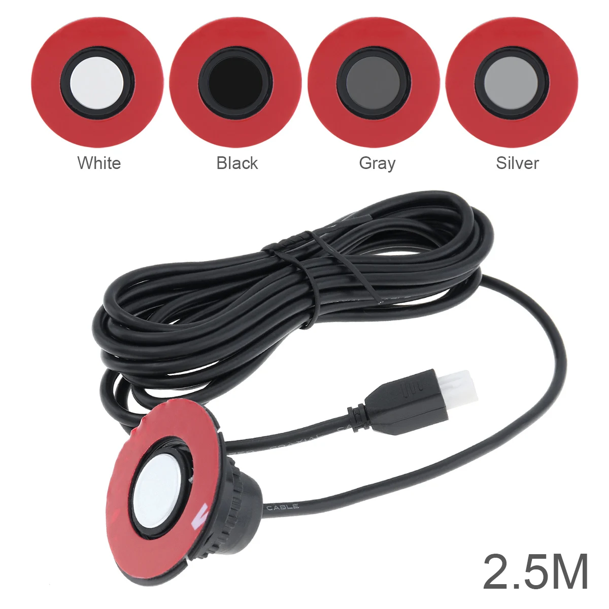 

2.5 M Original 13mm Flat Sensors Adjustable Depth 16mm Car Parking Sensor for Monitor Reverse System