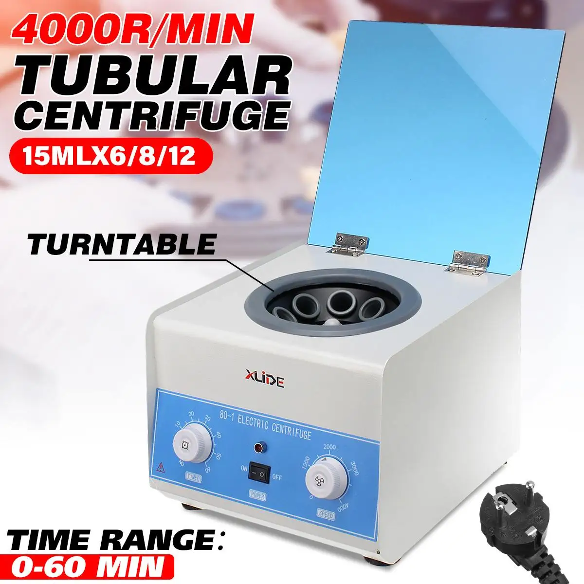 

Electric Laboratory Centrifuge Machine Lab Medical Centrifuge prp Isolate Serum 4000rpm 1685g 6pcs 15ml Centrifuge Tube