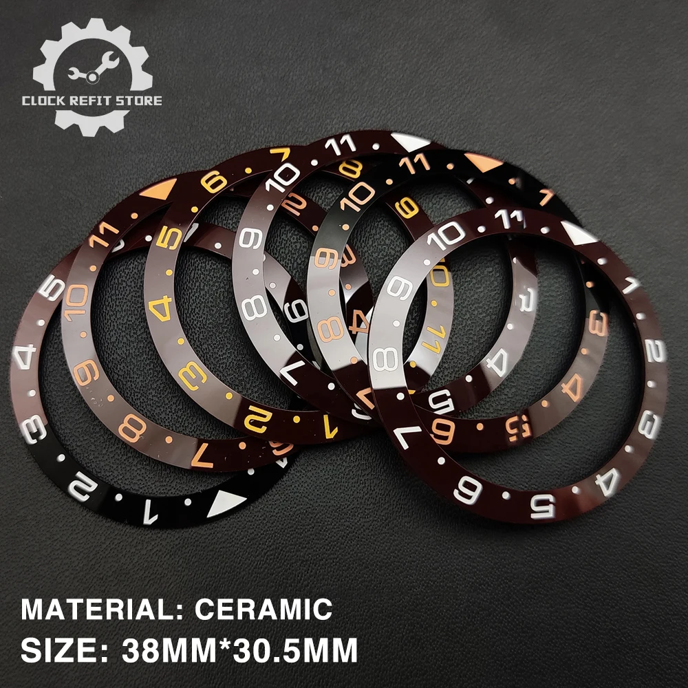 Часы для модификации магазина 38 мм Безель Высококачественная Коричневая