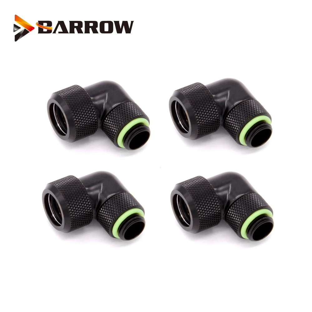 BARROW 90 Degree Fitting use for OD12mm/OD14mm/OD16mm Hard Tube to Hand Compression Copper Fitting Double Interface 4pcs/lots