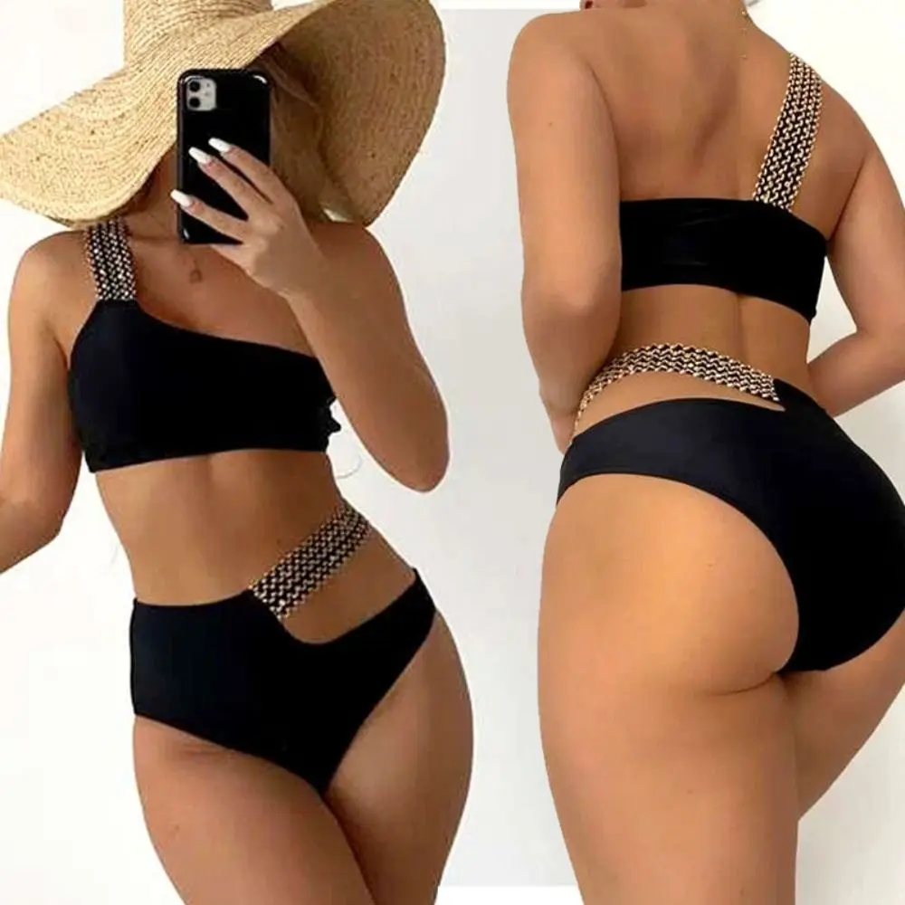 

Купальник с высокой талией, дышащий Удобный комплект бикини, нижнее белье, купальник, женский бюстгальтер