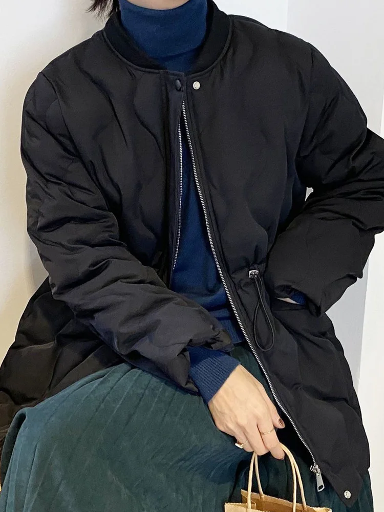 Women Cotton Padded Jacket Winter Warm Parkas Thick Warm Black Short Coat Female Slim Solid Korean Parkas Mujer Woman Outwear