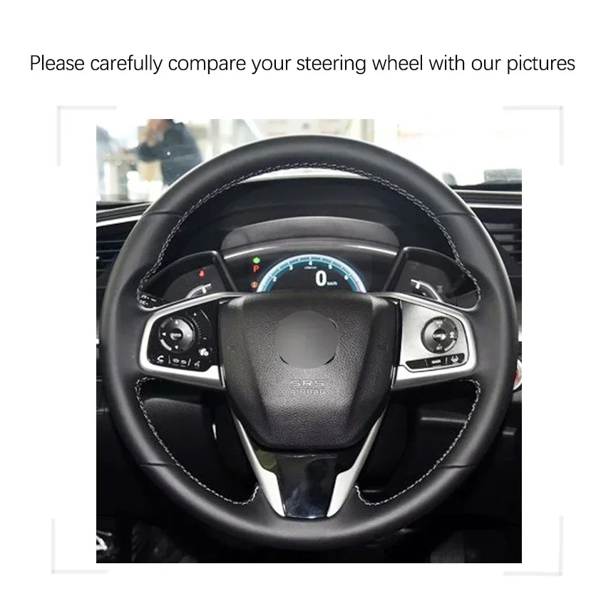 Чехол на руль из искусственной кожи для Honda Civic 10 2016-2019 дюйма
